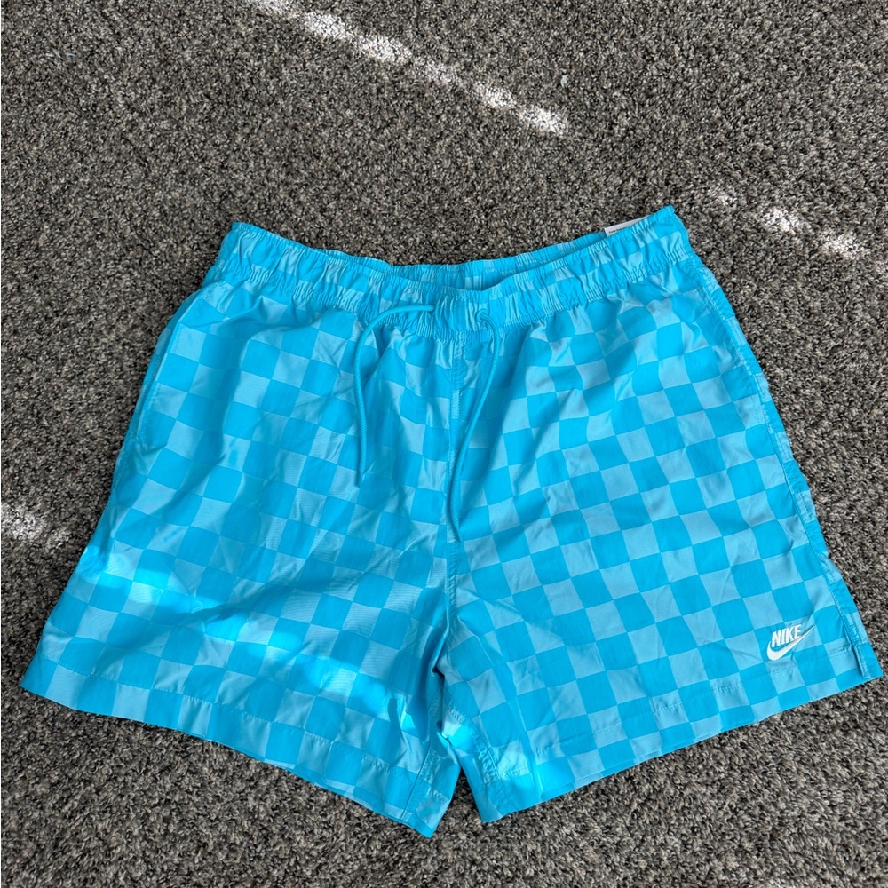 Nike Men’s Blue Checkered Shorts